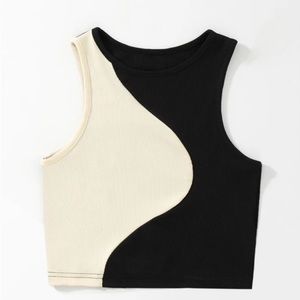 Color Block Ribbed Tank Top
